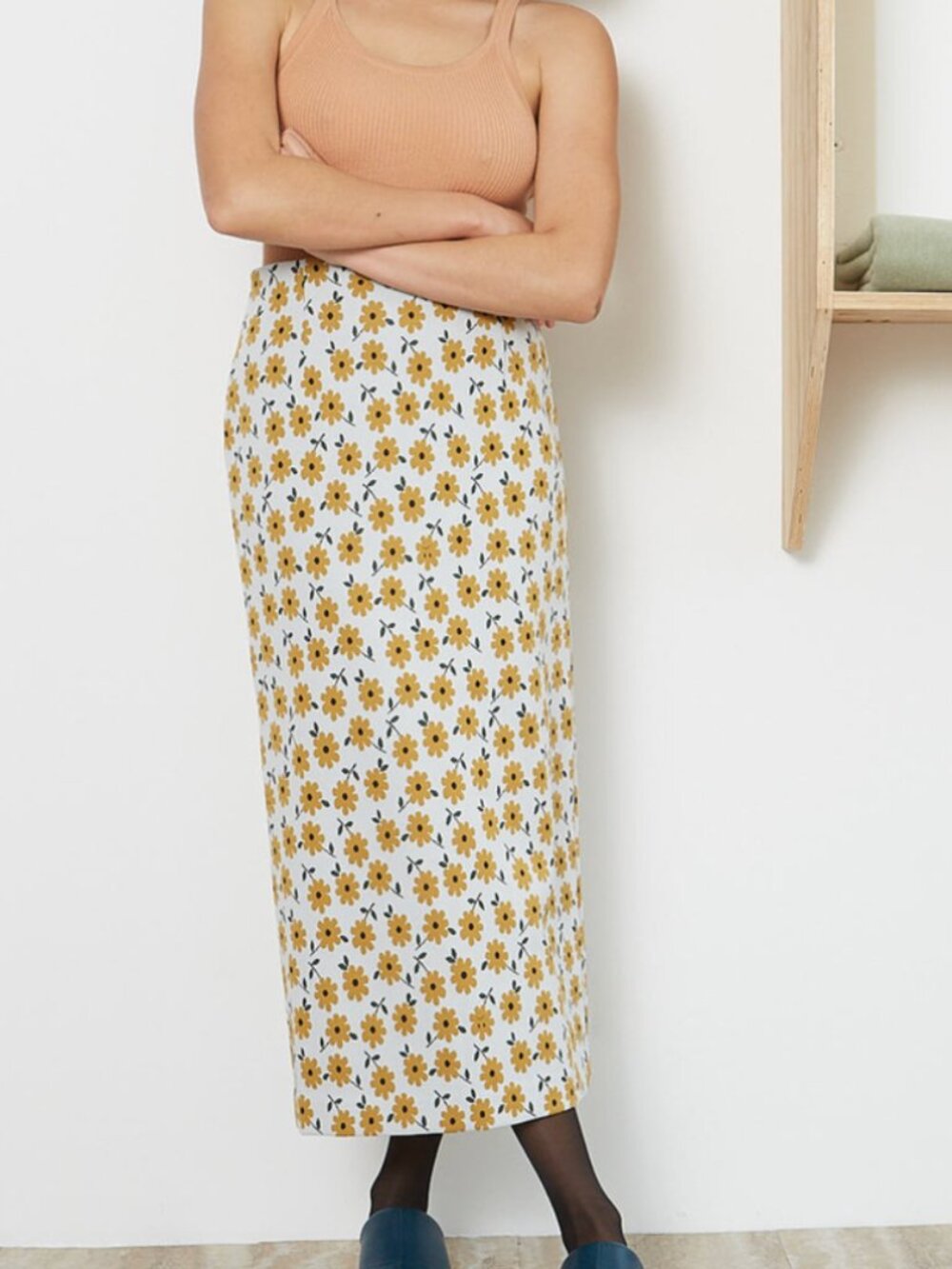Tibi Flora Jacquard Pencil Skirt
